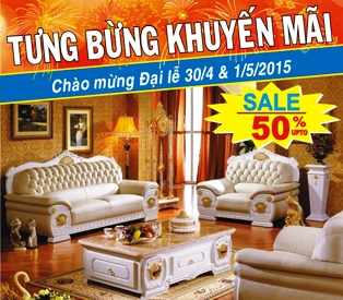 Siêu khuyến mãi chào mừng 30/3 - 1/5 cùng Nội Thất Nguyên Phát